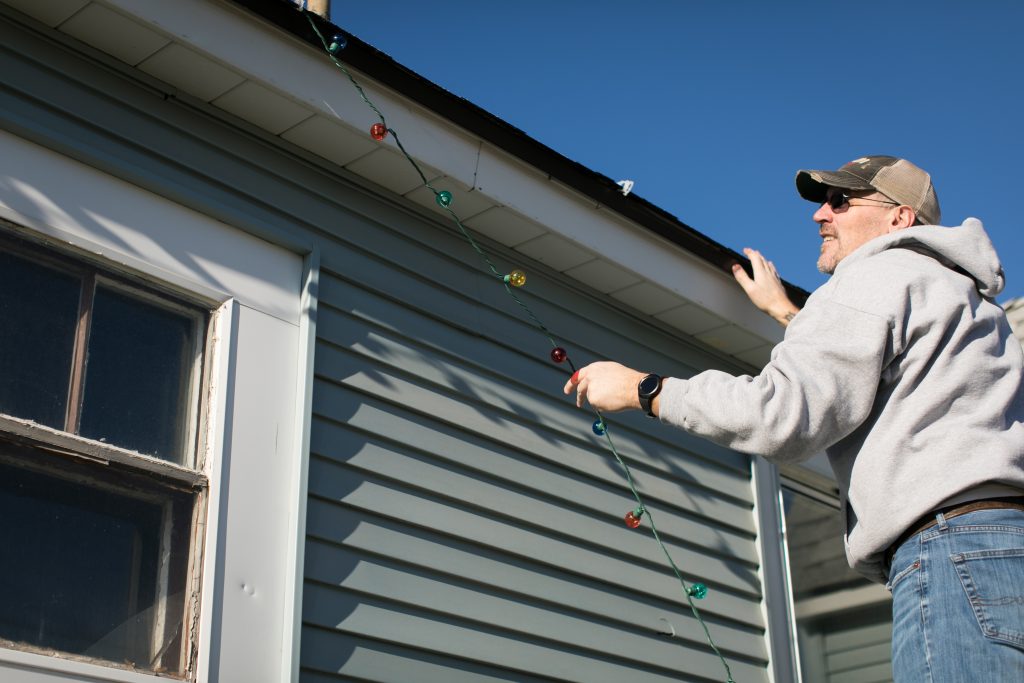 Hanging Christmas Lights Slidell Roofing Contractor